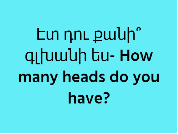 Ի՞նչ կլինի, եթե տիպիկ հայկական արտահայտությունները թարգմանենք անգլերեն (լուսանկարներ)