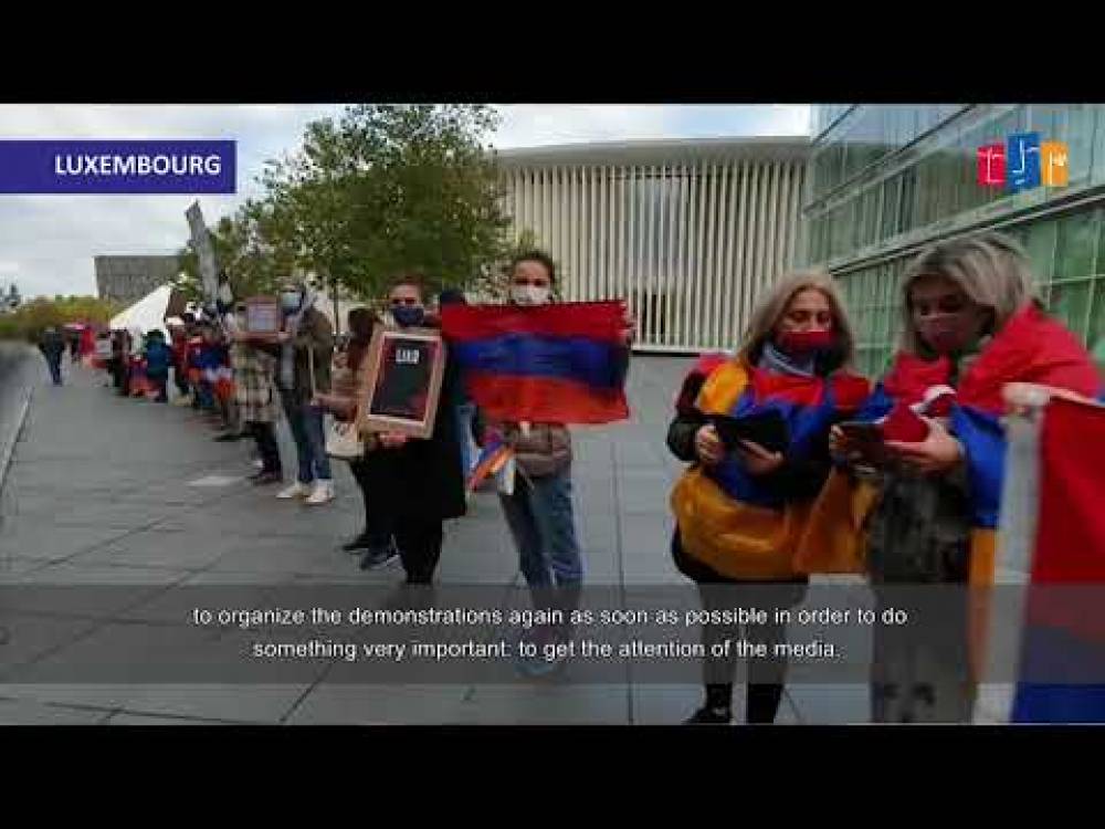 Լյուքսեմբուրգի հայ համայնքը բողոքի ցույցեր է անցկացրել ի պաշտպանություն Արցախի և Հայաստանի
